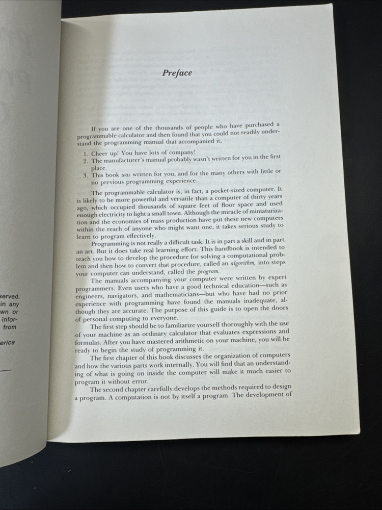 1978 Programming Programmable Calculators TI-59 TI-57 SR-56 SR-52 PC-100C Cradle