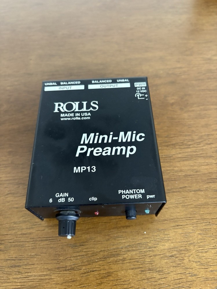 MP13 Mini Single Channel Mic Preamp Rolls