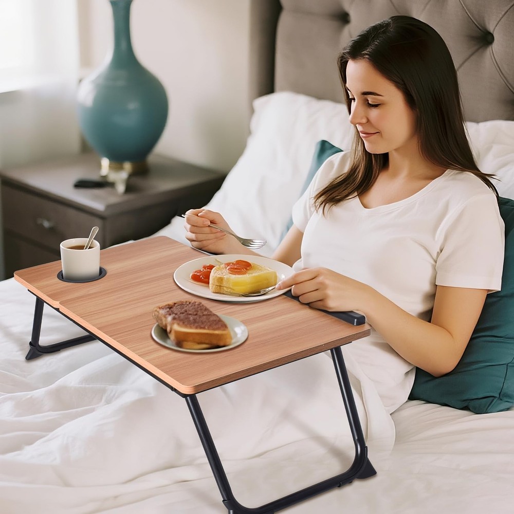 LapDesk Pro Adjustable Laptop Desk for Bed & Couch, Portable Foldable Black