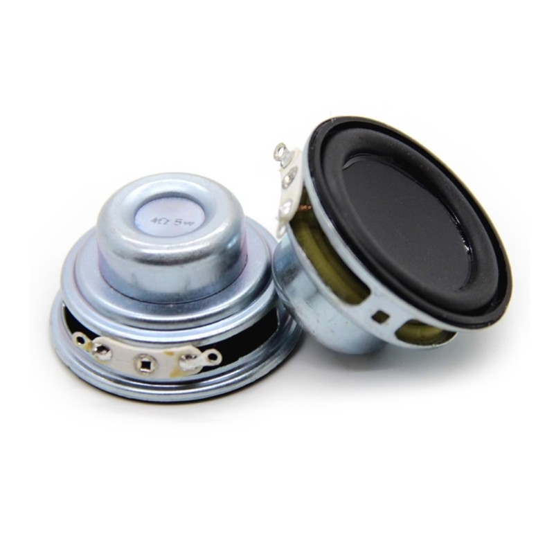 2Pcs 40MM 4 Ohm 5W Full Range Speaker Rubber Side Loudspeaker