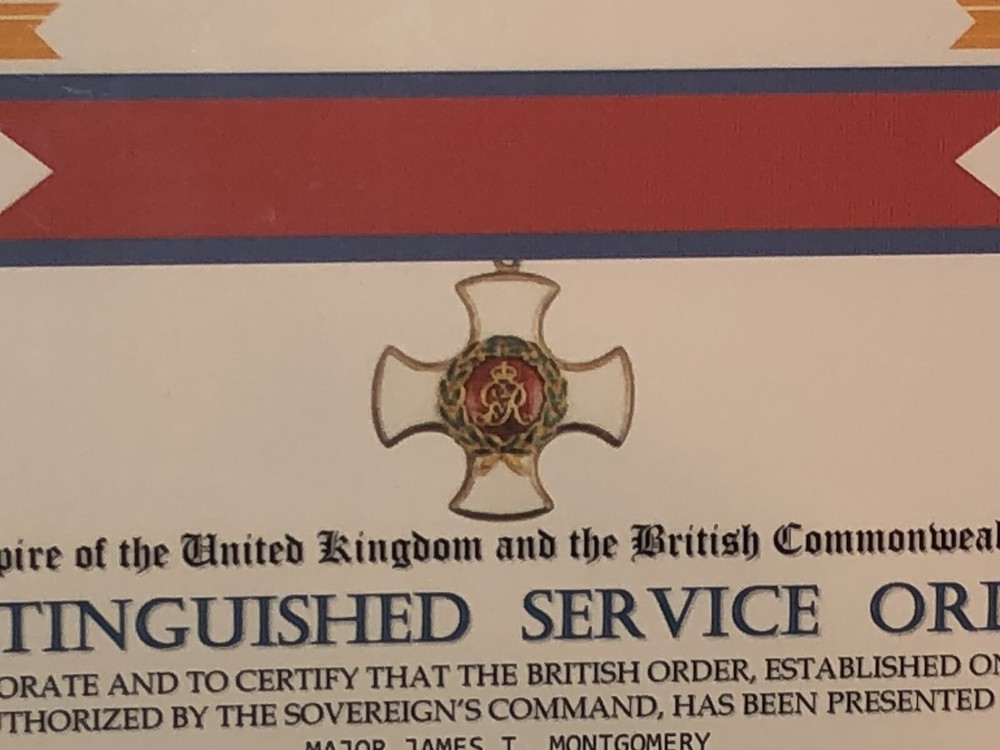 DISTINGUISHED SERVICE ORDER [UK] COMMEMORATIVE CERTIFICATE ~ Type 1