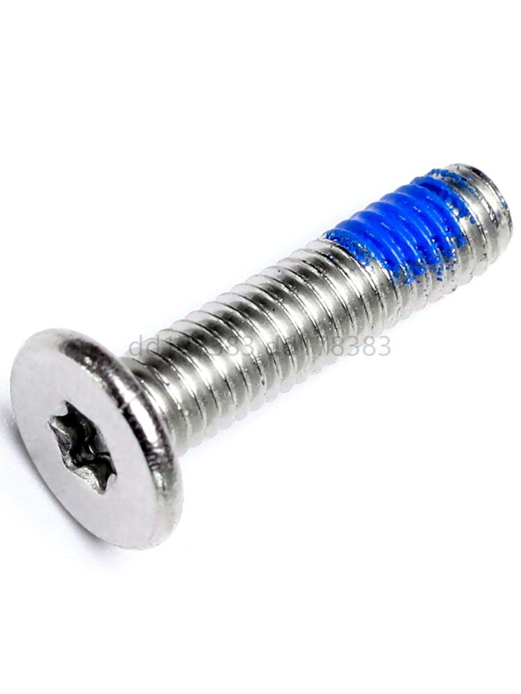 304 Stainless Steel Torx Socket Utrathin Flat Head With Blue Patch Lock Screws