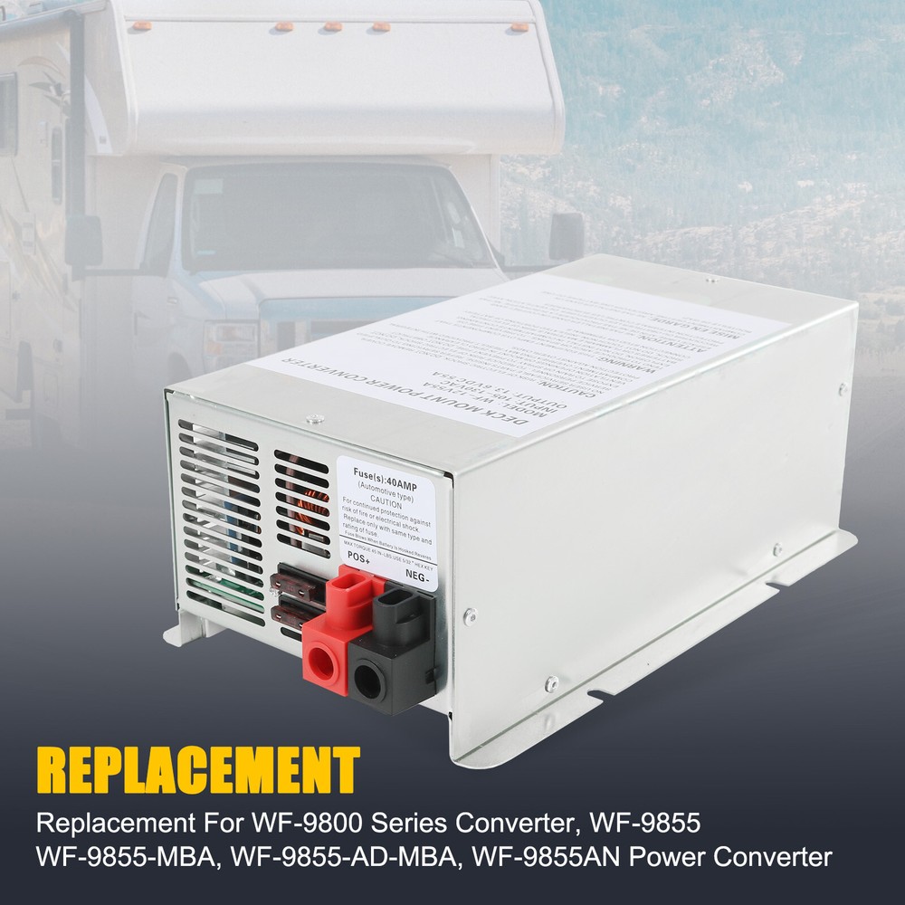 Converter 55 Amp Deck Power Converter Charger For RV Trailer Camper 12V WF-9855