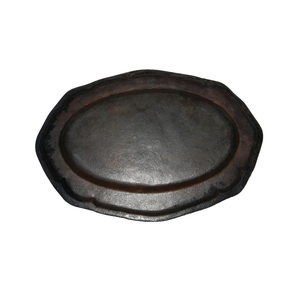 Antique Asahi Oval Plate Cast Iron Very Rare!