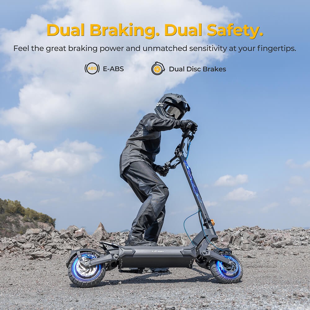 Ausom L2 Max Electric Scooter,1000W Motor,56mi Max Operating Range,E-Scooters