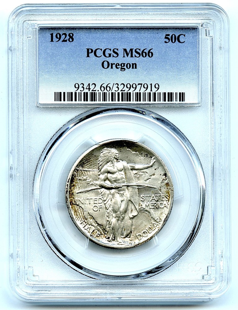 1928 Oregon Silver Commemorative, PCGS MS66