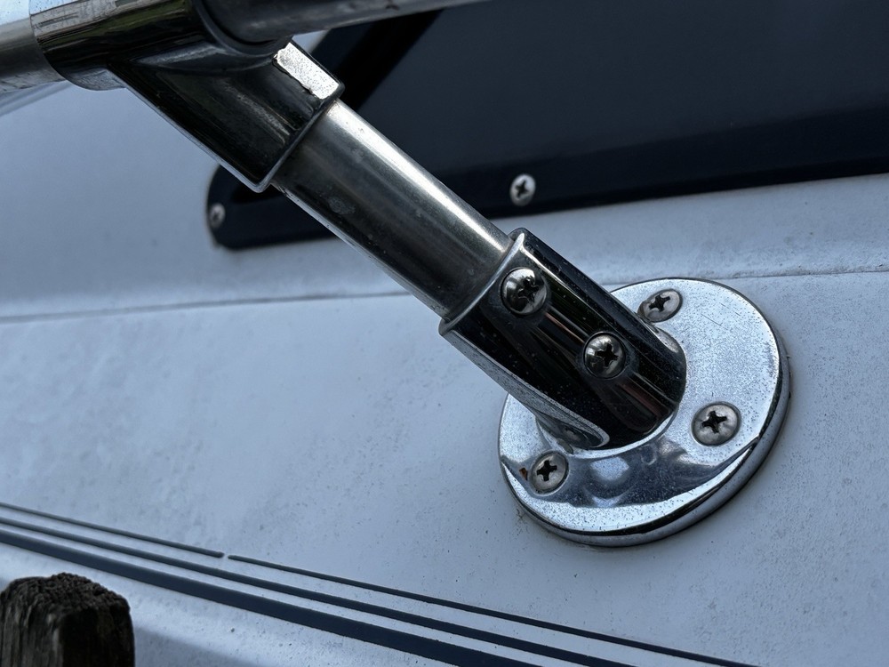 Rinker V190 OEM Bow Rail – Stainless Grab Railing System CLEAN Complete 1987