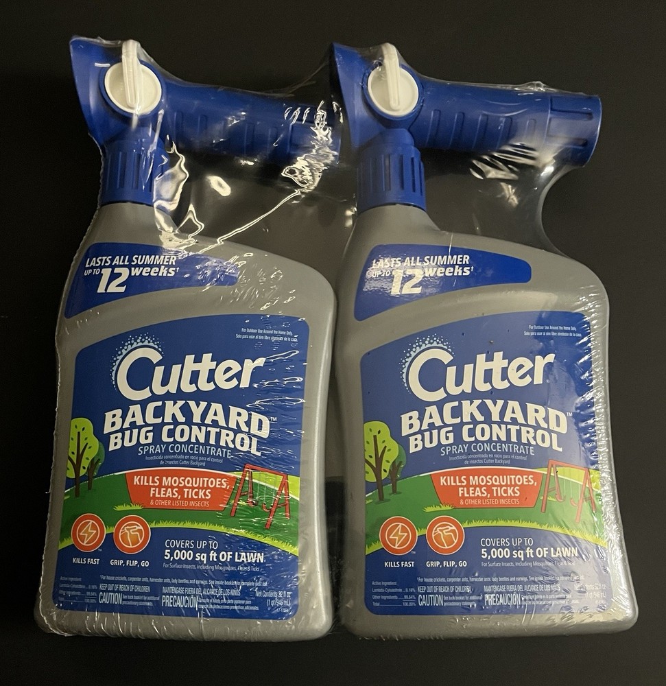 Cutter Backyard Bug Control Spray Concentrate 2 Pack Kills Mosquitoes & Fleas