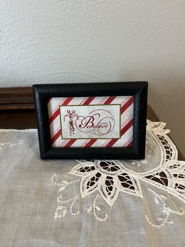 Small Black Resin Frame with Believe Message
