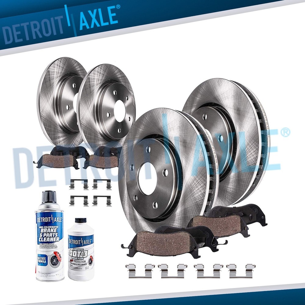 Front Rear Disc Rotors Ceramic Brake Pads for 2011 2012 2013 Chevrolet Impala