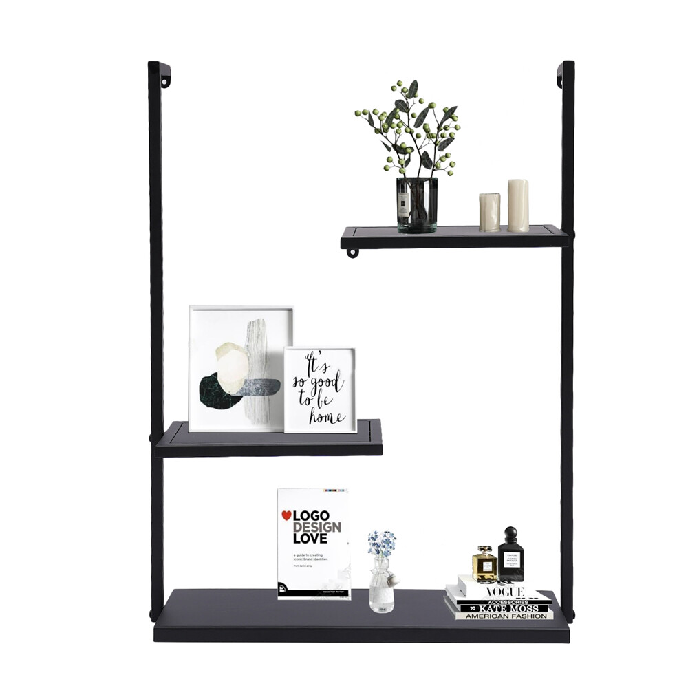 3-Layer Wall Hanging Storage Rack - Elegant Shelf for Home Organization