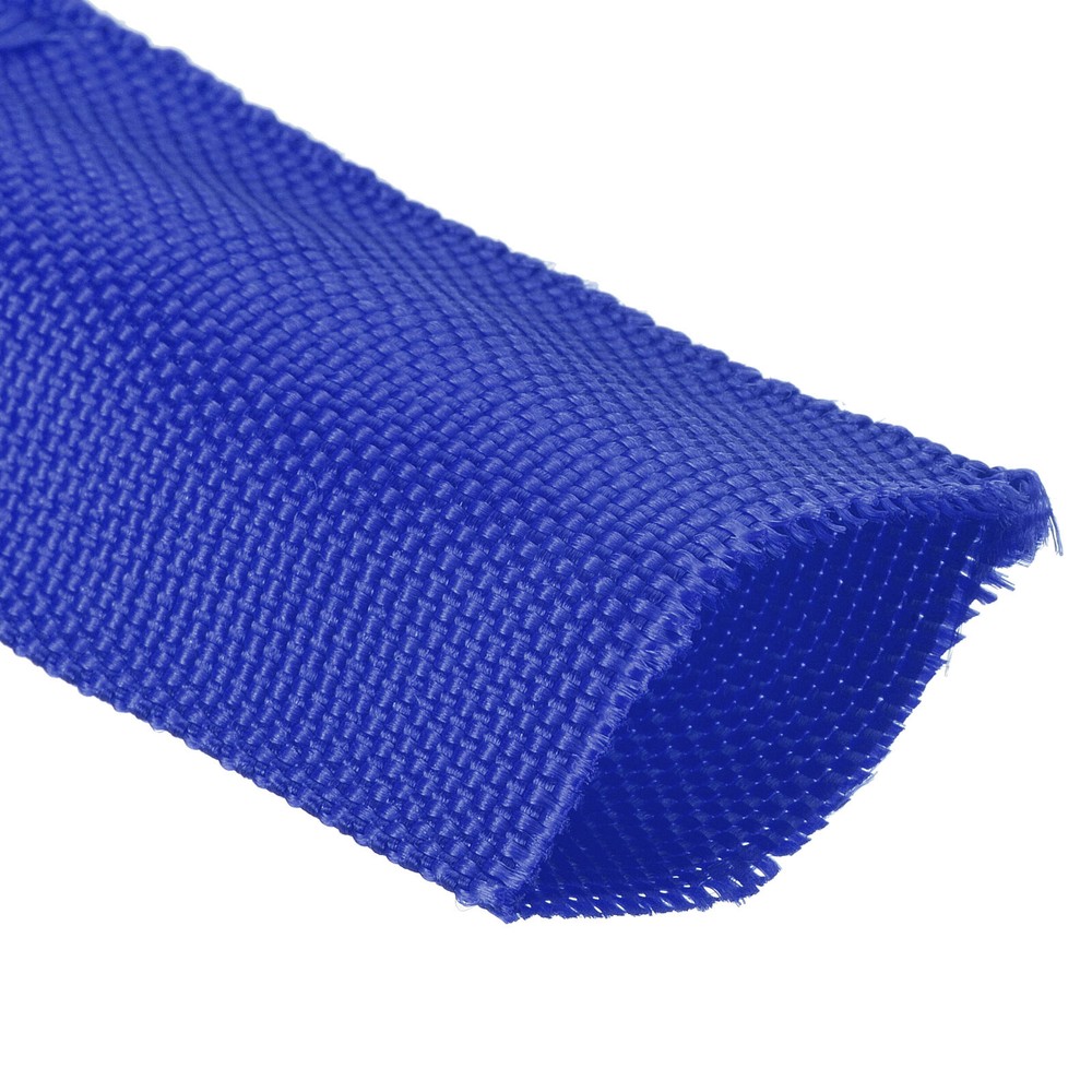 10Ft*45mm Polyester Rope Protector Cable Cover Rope Protective Sleeve Blue