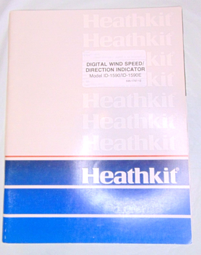 Heathkit Digital Windspeed/Direction Indicator ID-1590/ID-1590E Manual Foldouts