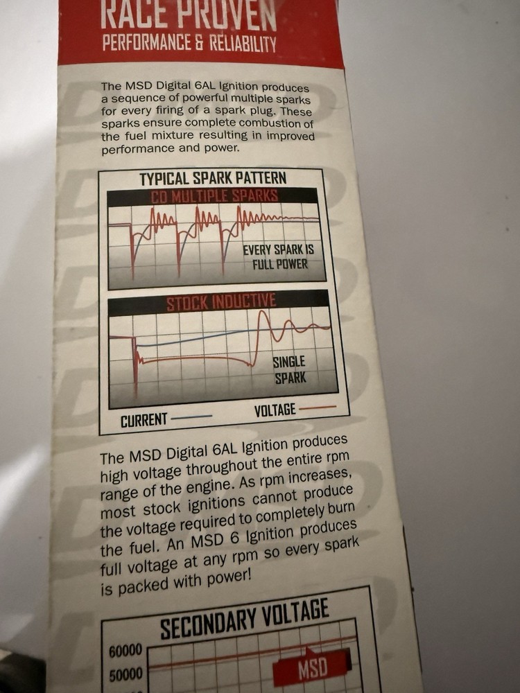 NEW - MSD 6425 Digital 6AL Ignition Control with Rev Control Red