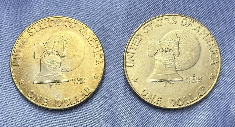 Qty 2 - 1976 (P) Eisenhower Ike Bicentennial Dollar Type 1 uncirculated??
