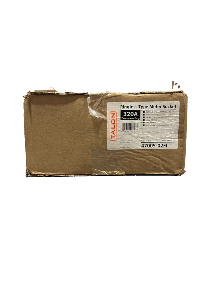 Talon 47005-02FL Ringless Type Meter Socket 320A 1-Phase 5-Jaw 600VAC