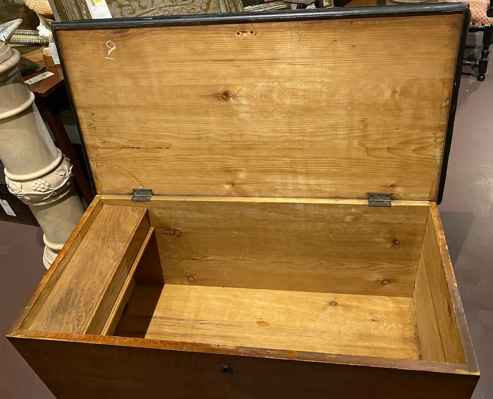 19th c Paint Decorated Blanket Chest with Till