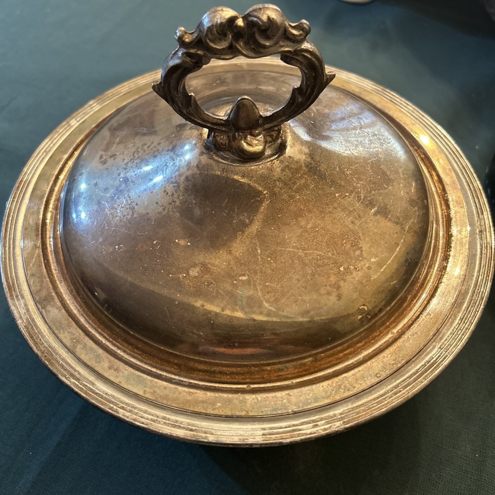 Vintage Leonard Silver plate Serving Bowl With Lid