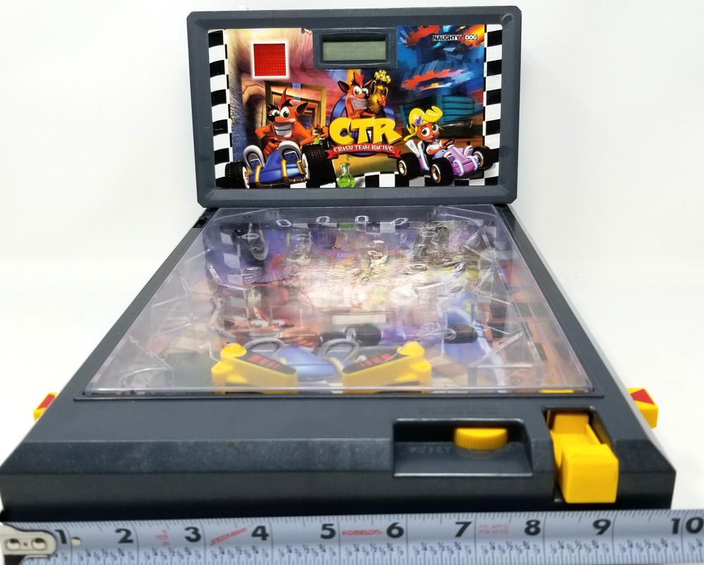 Crash Bandicoot CTR Team Racing Electronic Pinball Machine Tabletop