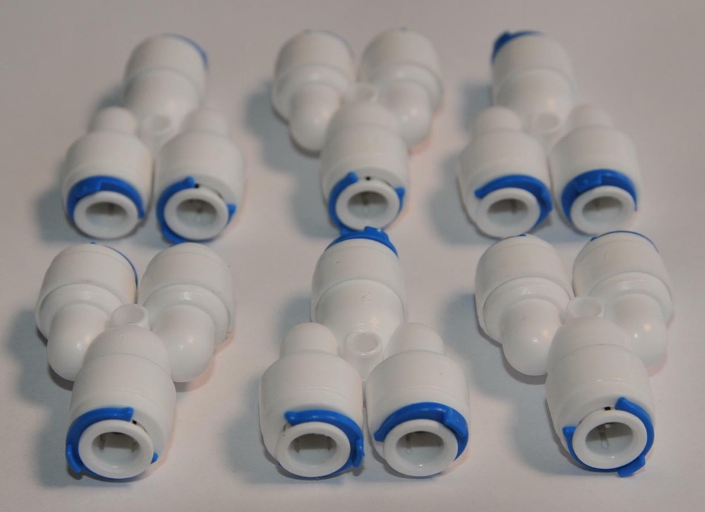 ¼” 3 TREE WAY UNION TEE TUBE QUICK PUSH CONNECT RO REVERSE OSMOSIS WATER FILTER