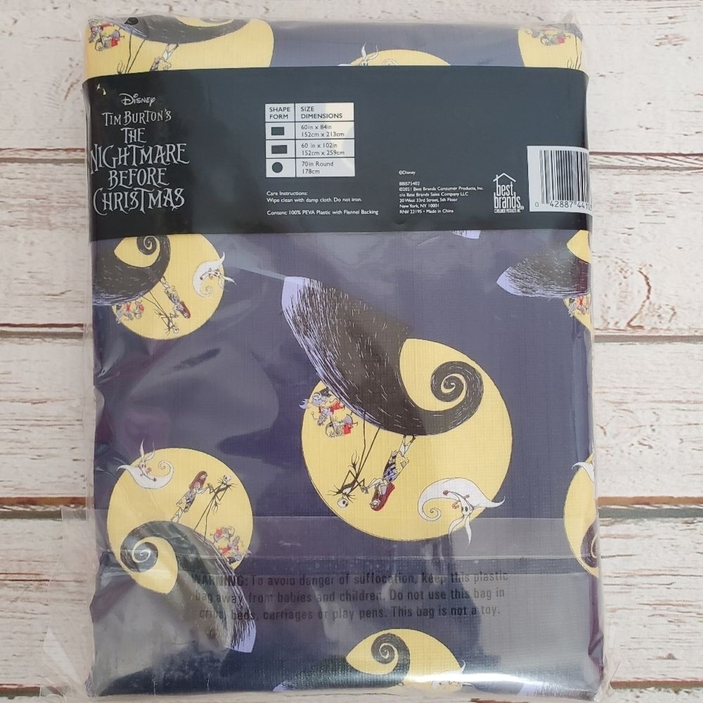 New Nightmare Before Christmas Tablecloth 70 Inch Round