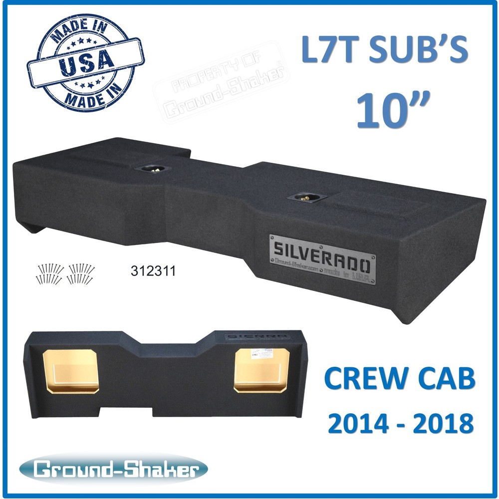 Chevy Silverado Crew-Cab 2014 - 2018 Solo Baric 10" Dual Subwoofer Enclosure
