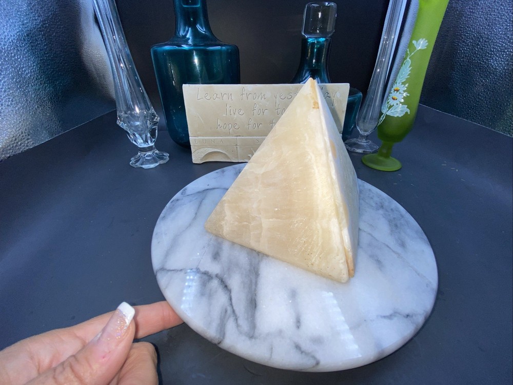 MARBLE or ONYX BOOKENDS~Very Classy & Very Heavy~Few Tiny Chips
