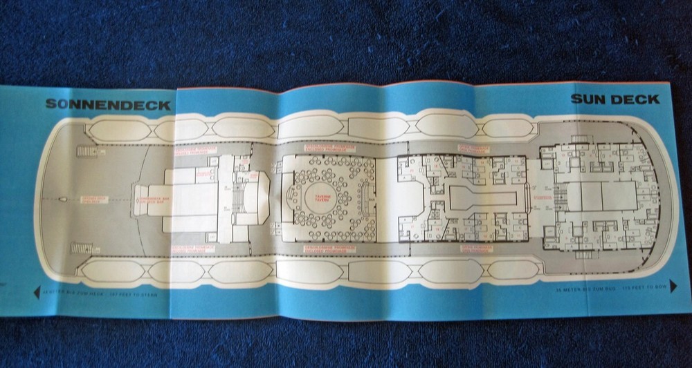 M/S EUROPA -- Fold-Out Deck Plans -- North German Lloyd
