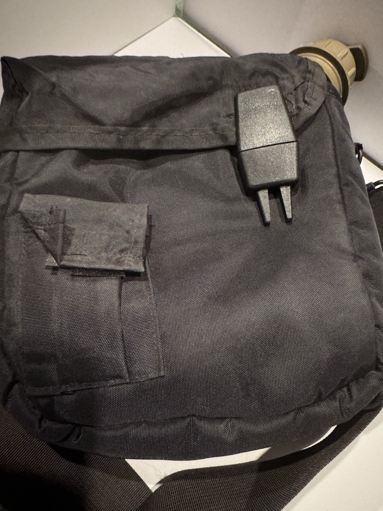 Military Surplus Black Canteen with Shoulder Strap Militaria Theme