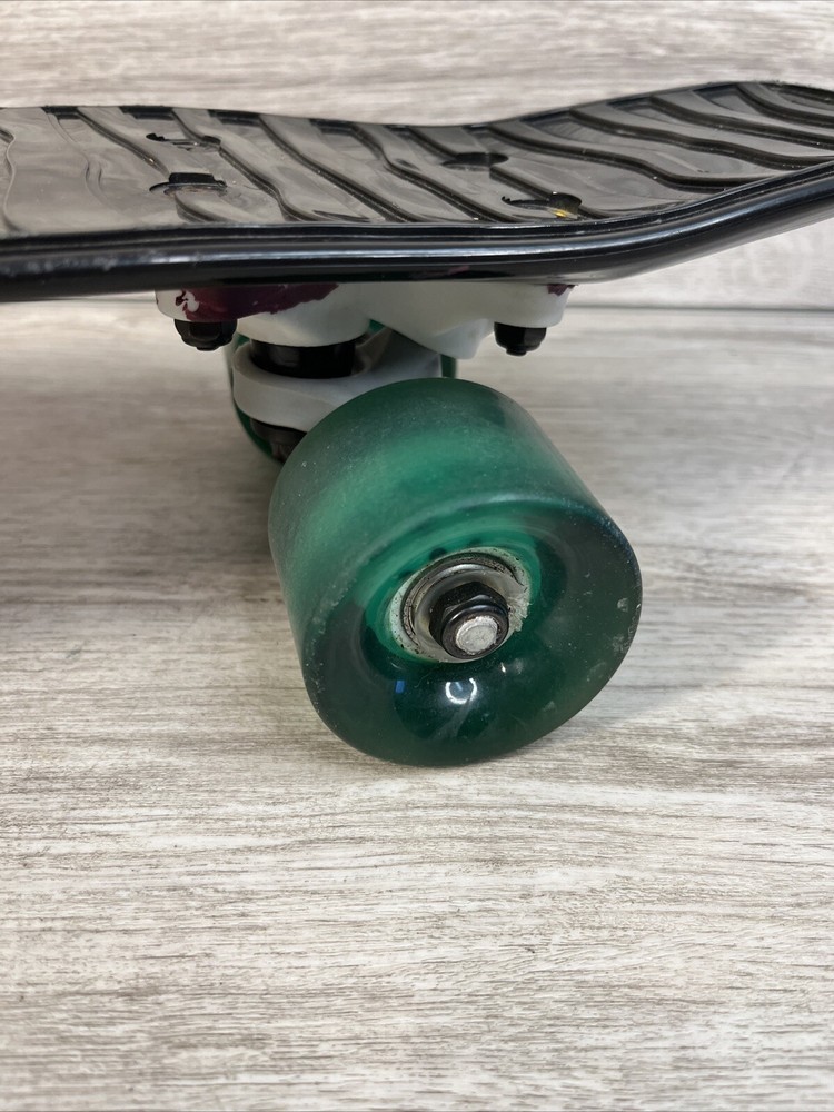 Kryptonics 22" Torpedo Classic Skateboard Black With Bright Green Wheels