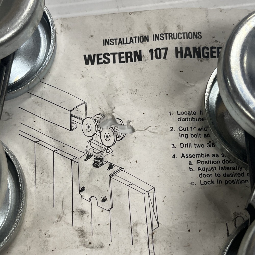 Western * Box Rail Barn Door Trolley Hangers Roller Replacement Used
