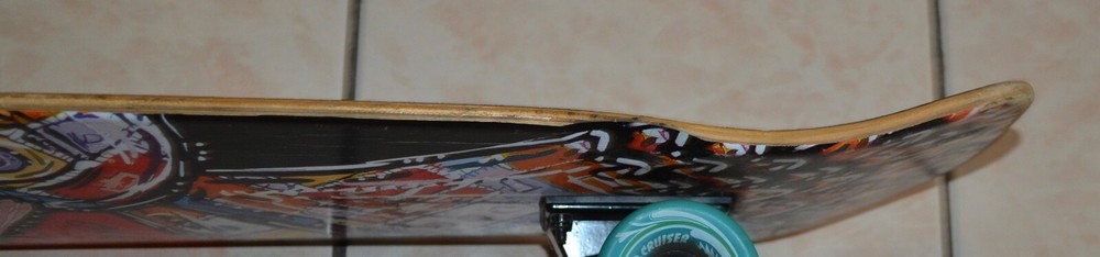 Punked skateboard with speed cruiser wheels