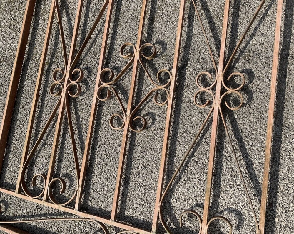 Antique Victorian Ornate Wrought Iron Gate
