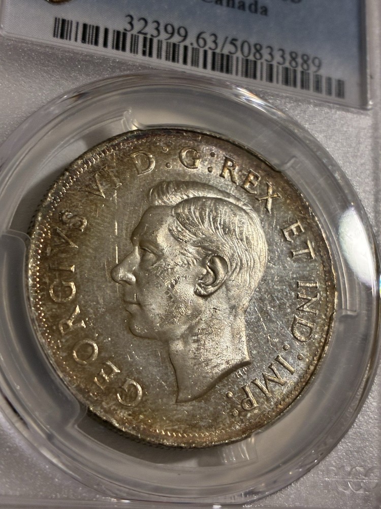 1938 Canada Dollar PCGS MS63