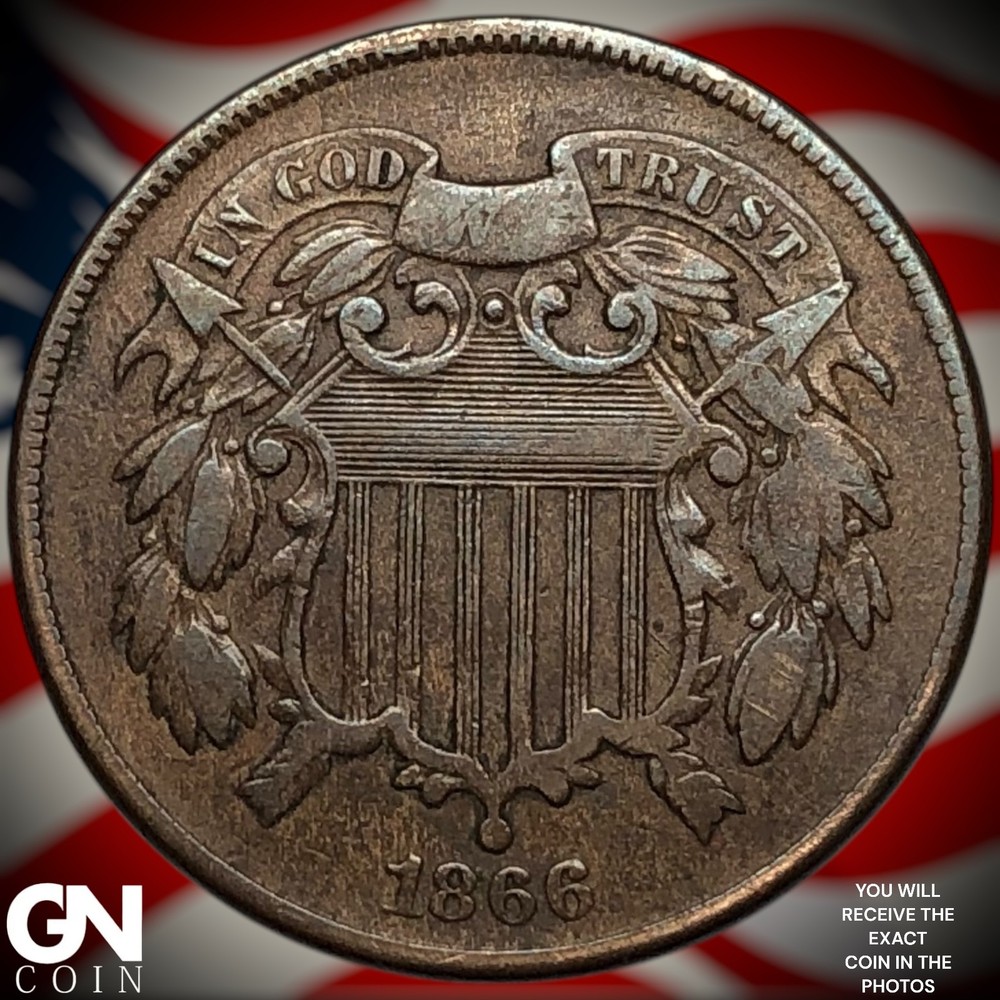 1866 2 Cent Piece Z4980