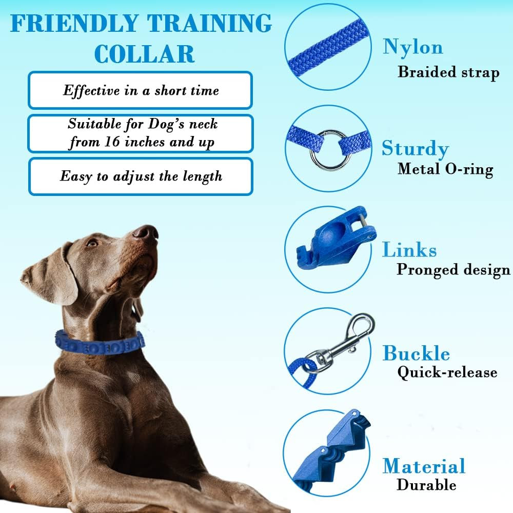 【Upgrade】 Adjustable Dog Training Collar with 4 Extra Links for Medium, Large an