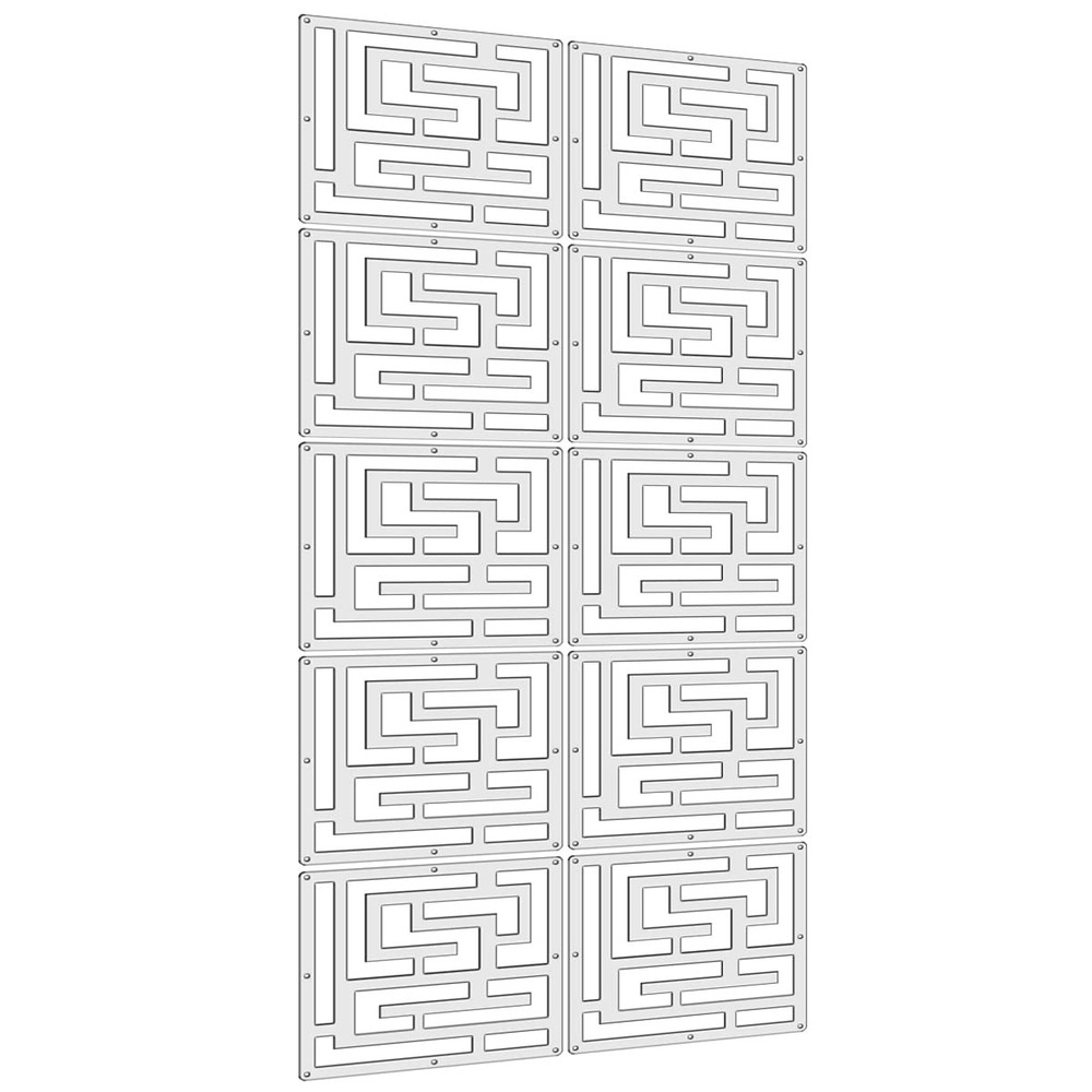 10 PCS Hanging Room Divider Panel Wall Partition WoodPlastic Screen Decor