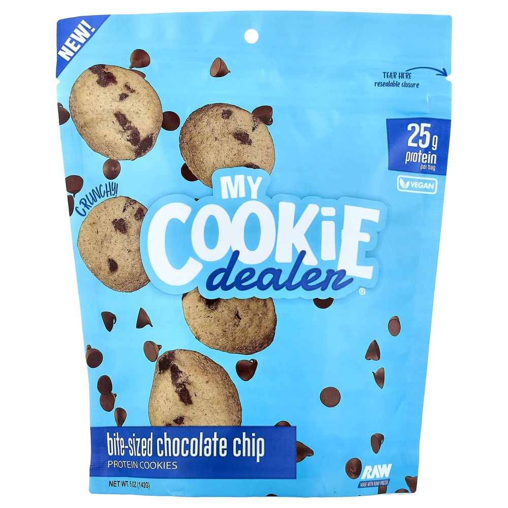 Bite-Sized Protein Cookies, Chocolate Chip, 5 oz (142 g)