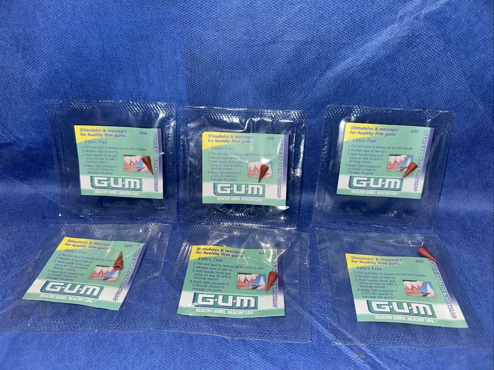 6 Count GUM Stimulator Refills - Compatible with the GUM Permanent Handle