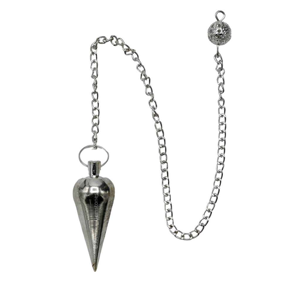 Metal Silver Cone Steel Copper Pendulum for Divination