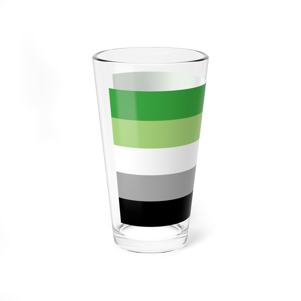 Aromantic Pride Flag - Pint Glass 16oz