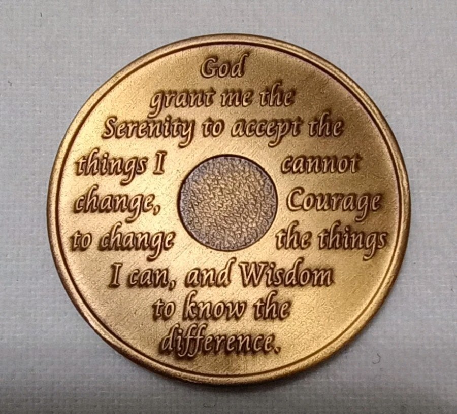 3-year Alcoholics Anonymous AA Recovery Medallion Chip