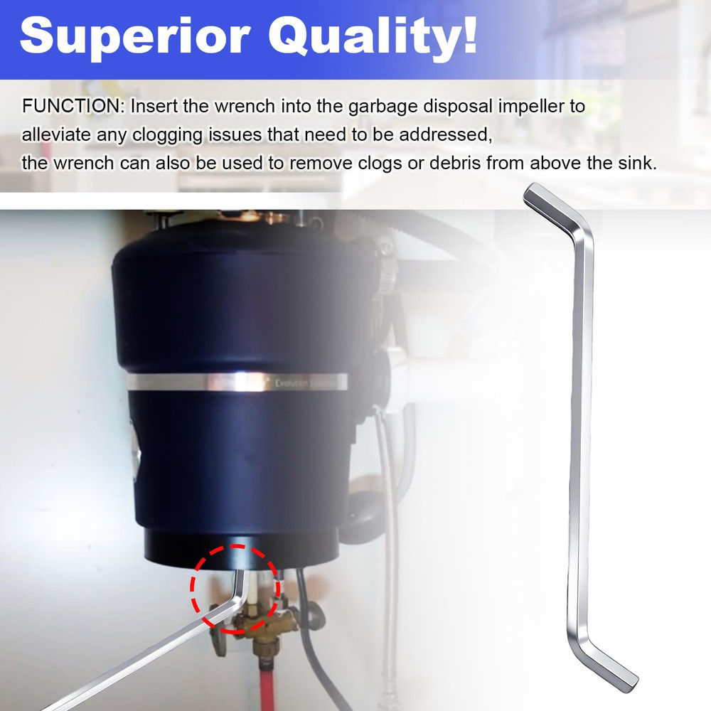 Garbage Disposer Unjamming Wrench/Wrn-00 Garbage Disposal Wrench Tool for Dislod