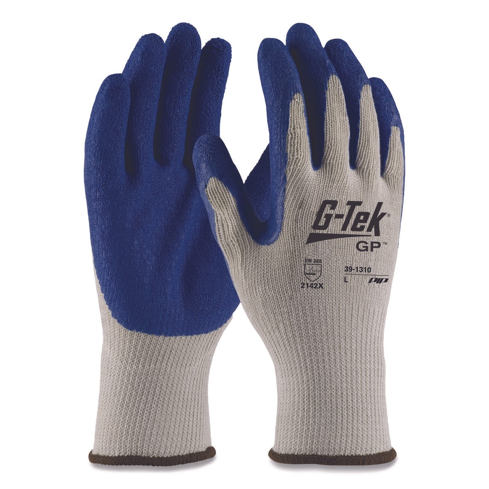 G-TEK 10G GR COT/POLY SHELL BL. LATEX CRINKLE C
