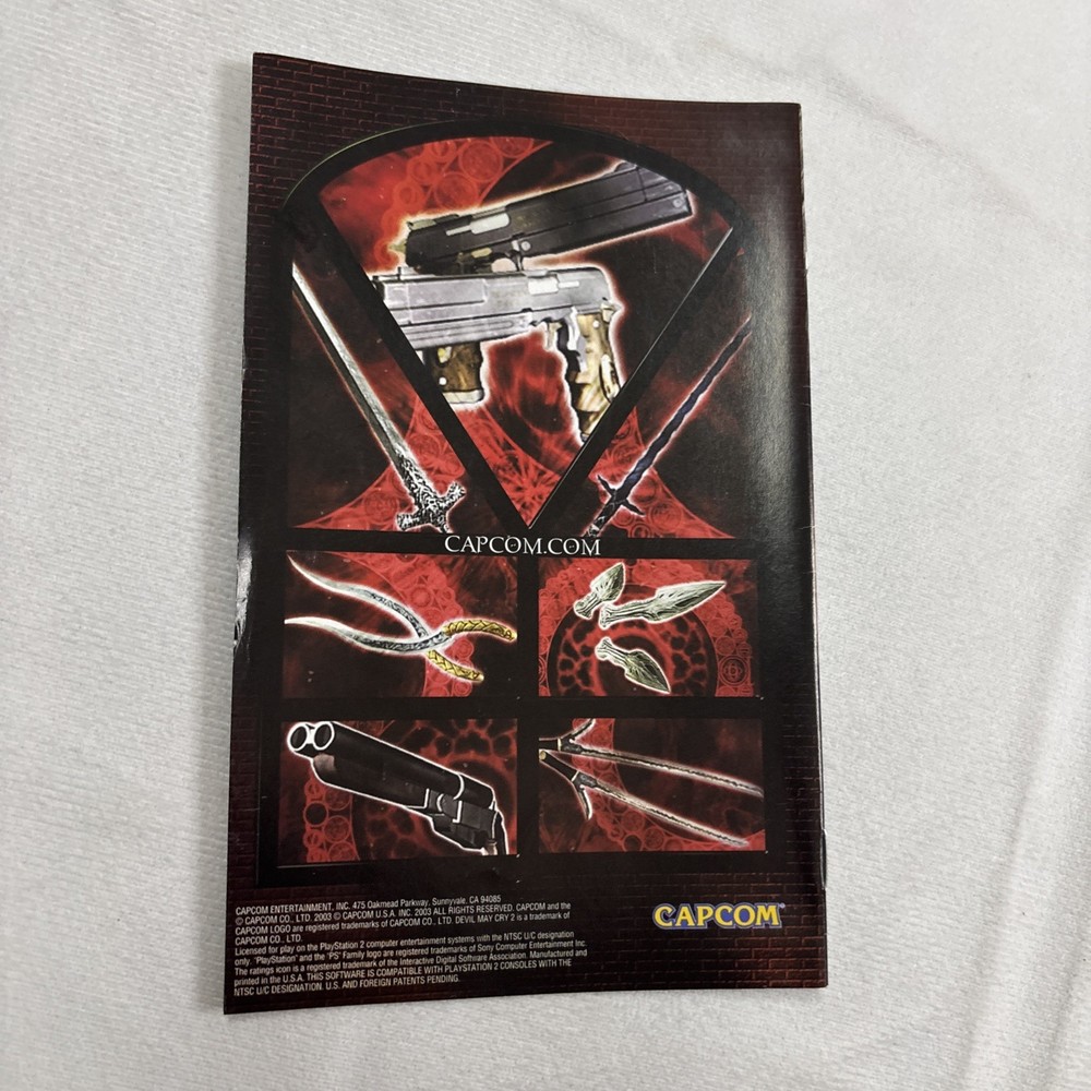 Devil May Cry 2 Playstation PS2 Capcom MANUAL ONLY Authentic