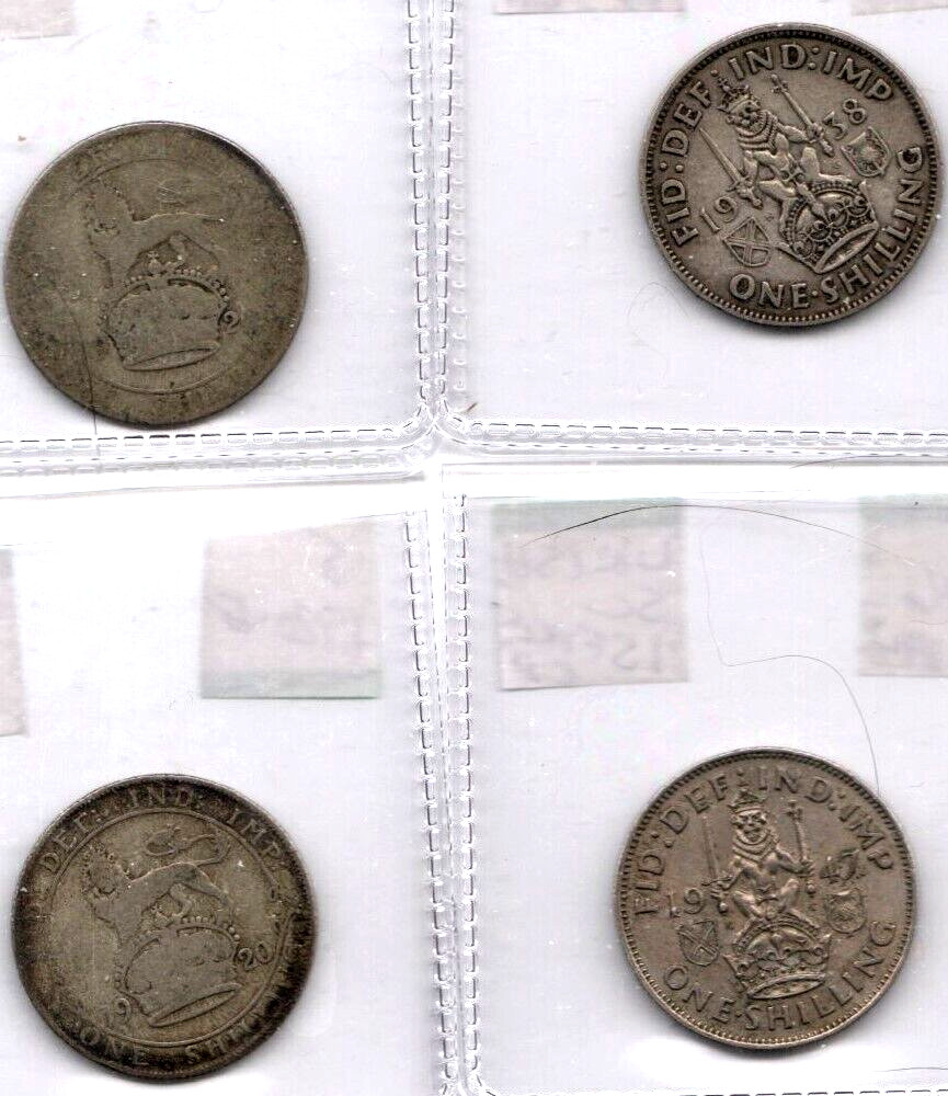 UK 4- 1 SHILLING SILVER