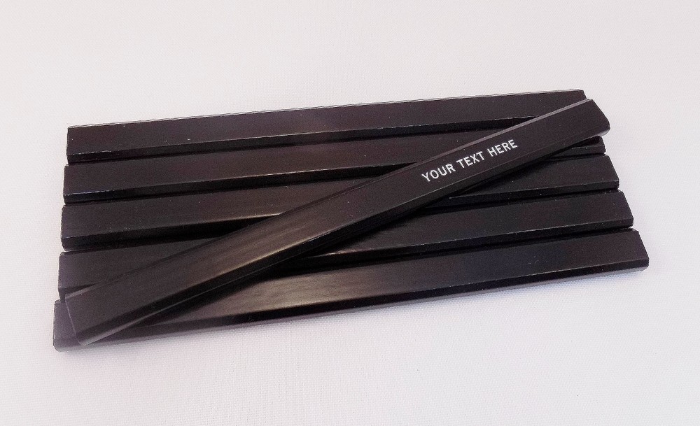 12 "Black"  Personalized Carpenter Pencils