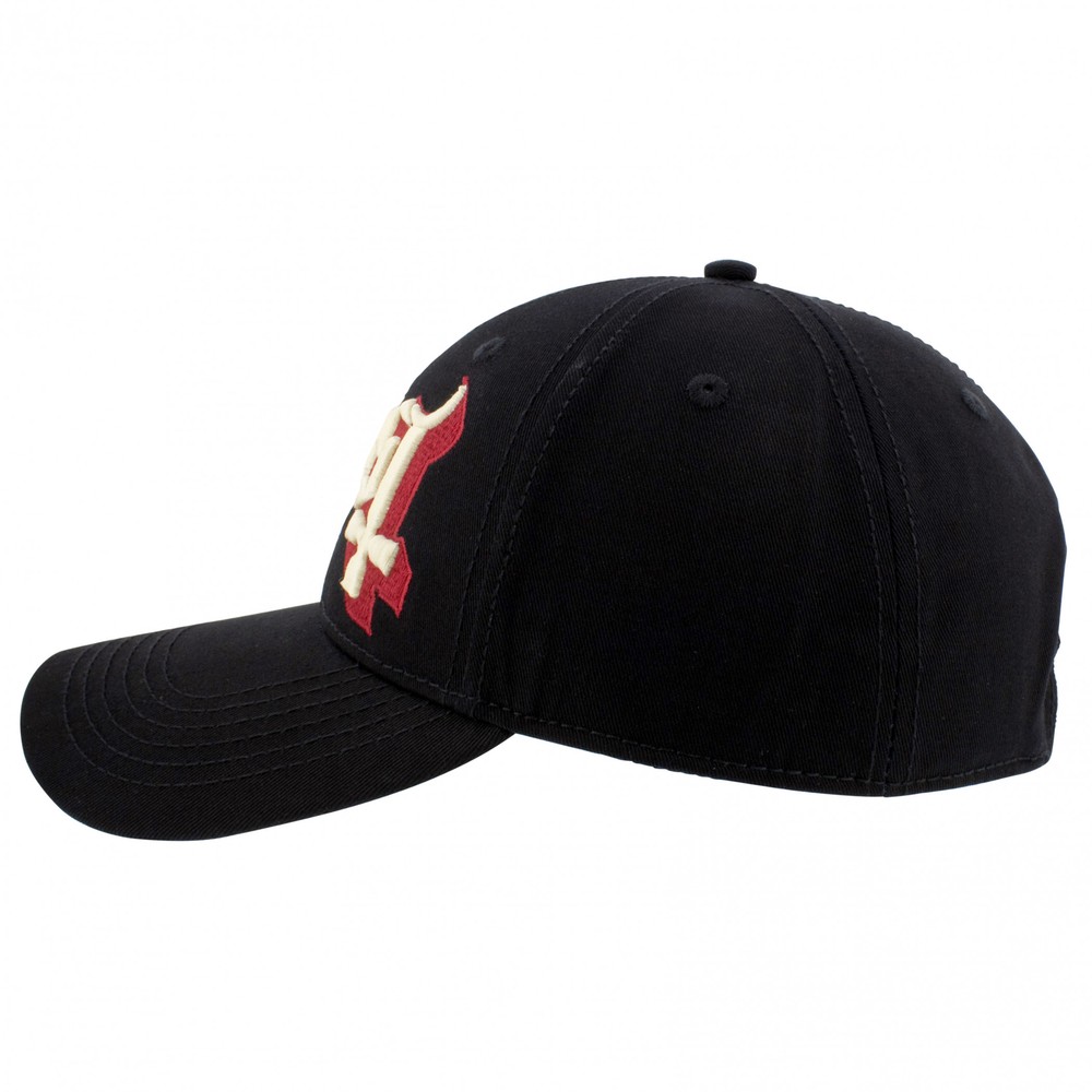 Ghost 3D Embroidered Logo Snapback Hat Black
