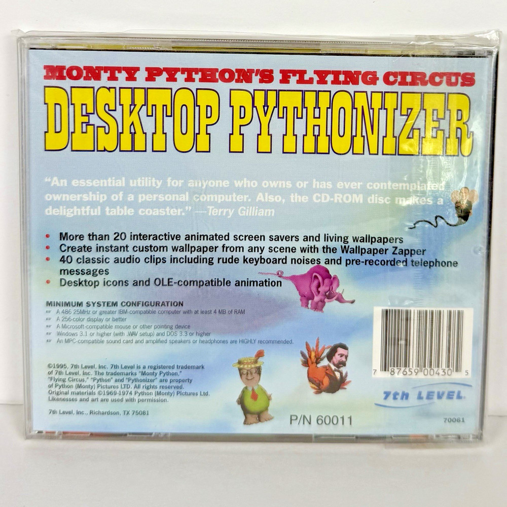 Monty Python's Flying Circus: PC Desktop Pythonizer Wallpapers and Screensavers