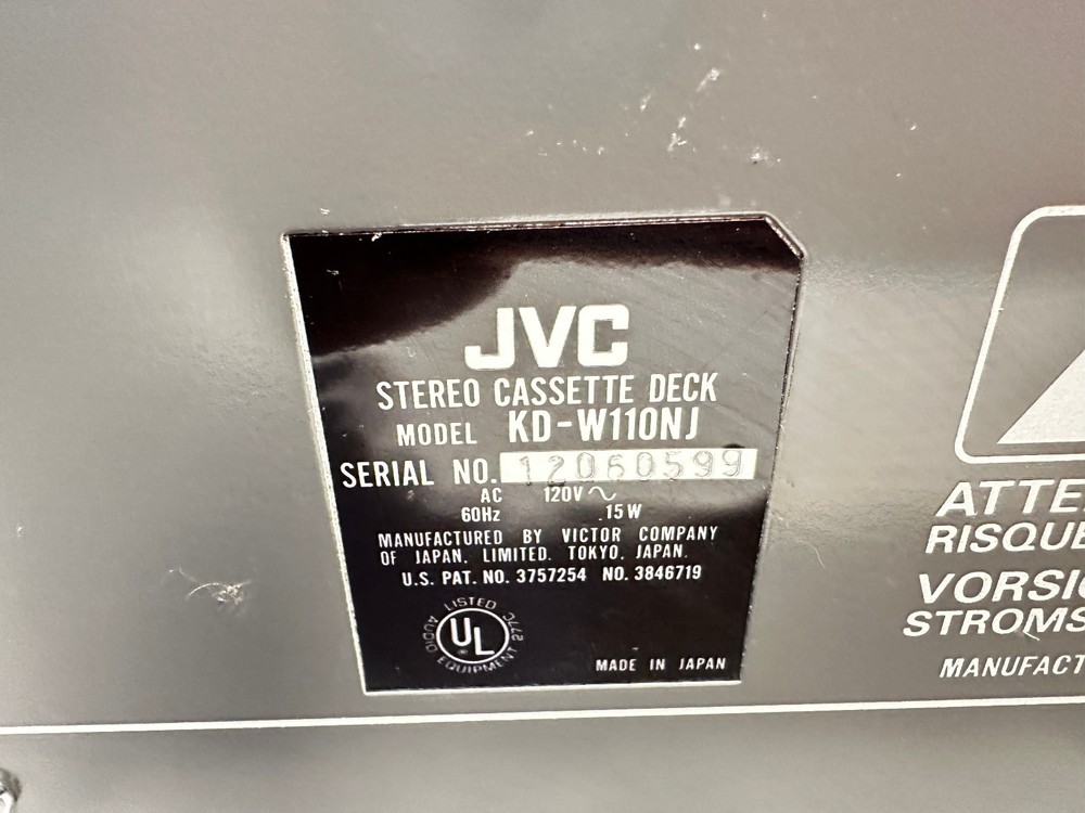 JVC KD-W110 Dual Cassette Deck